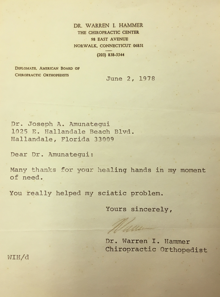 Dr. Warren I. Hammer - June 2, 1978